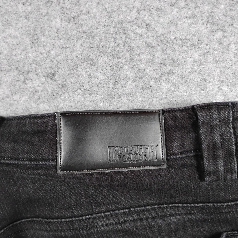 Duluth Trading Co Ballroom Doubleflex Standard Fit Mens Black Denim Jeans 34x32 - Picture 11 of 12